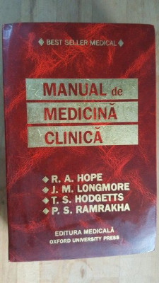 Manual de medicina clinica- R.A. Hope, J. M. Longmore foto