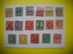 HOPCT LOT NR 583 CANADA -17 TIMBRE VECHI-STAMPILAT