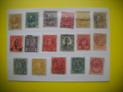 HOPCT LOT NR 583 CANADA -17 TIMBRE VECHI-STAMPILAT foto