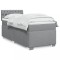 vidaXL Pat box spring cu saltea, gri deschis, 90x190 cm, textil 3288050