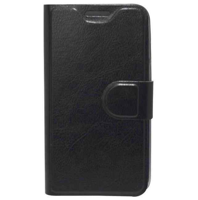 Husa tip carte cu stand neagra (cu decupaj difuzor) pentru HTC Desire 210