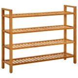 Cumpara ieftin Pantofar cu 4 rafturi, 100x27x80 cm, lemn masiv de stejar