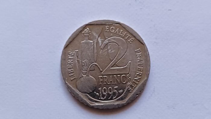 Franta -2 Francs 1995-100 de ani - Moartea lui Louis Pasteur