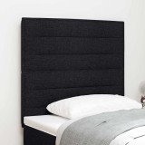 Spătar LED Design Linii Negru 100 cm Țesătură