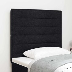 vidaXL Tăblie LED cu lumini cu bandă LED Manual Negru 100 cm țesătură