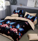 Cumpara ieftin Lenjerie Pat Brandy Sf239, Bumbac, 6 Piese, Fara Elastic, Crem, Imprimeu, Negru