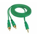 Cablu jack 3,5mm la 2RCA 1,5m verde Automotive TrustedCars