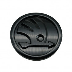Emblema Skoda Octavia Fabia Superb Rapid, 80mm, negru