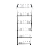 Organizator pantofi Spaceo, 59.5 x 20 x 168 cm, metal, 18 perechi, suspendat, Negru