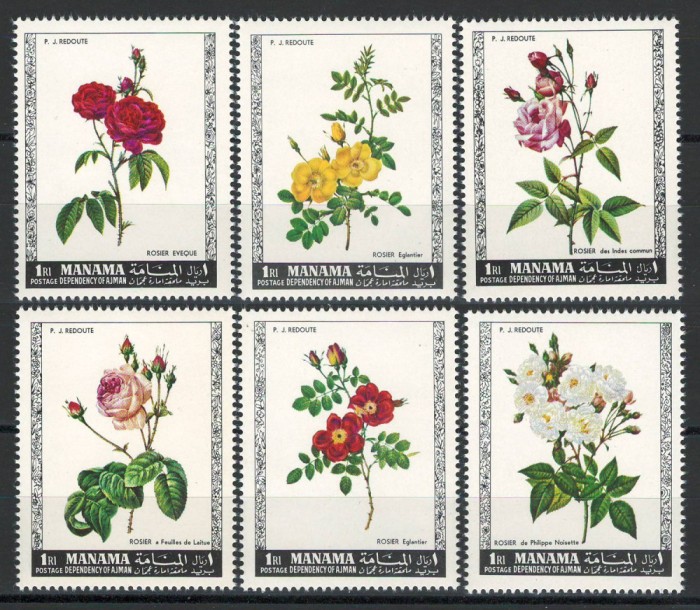 Manama 1969 Mi 170/75 MNH - Trandafiri