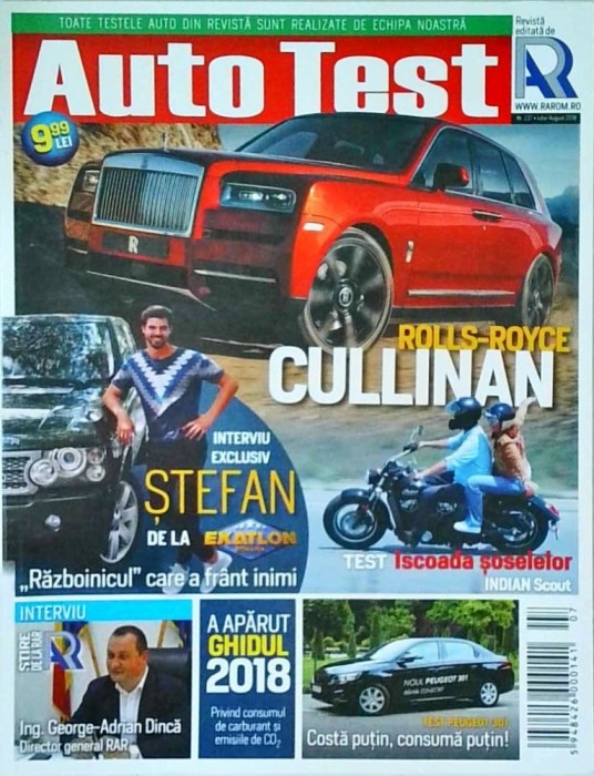 Auto Test, Numar 237. Iulie - August 2018