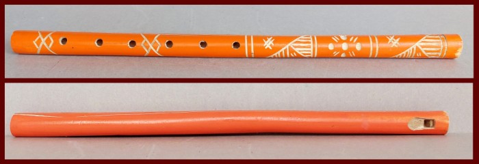 Fluieras romanesc din Epoca de Aur pentru copii, cioplit traditional, functional