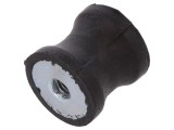 Atenuator de vibratii ELESA+GANTER M4 15mm Guma Duritate Shore 40