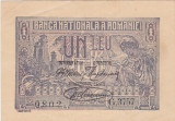 ROMANIA 1 LEU 1920 XF NUANTA DE ROSU PE FATA