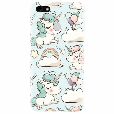 Husa silicon pentru Huawei P9 Lite, Unicorns And Clouds foto