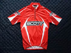 Tricou ciclism Scott. Marime M: 49 cm bust, 61 cm lungime pe fata etc. foto