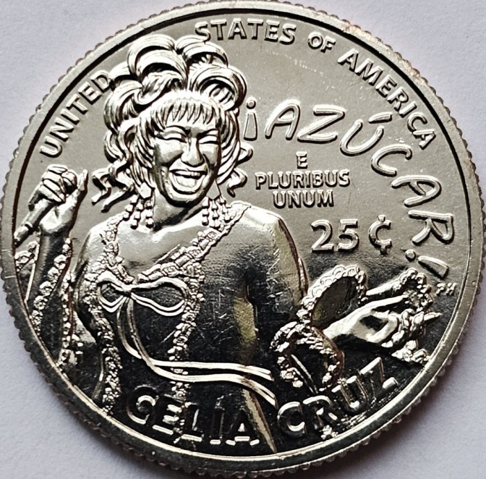 25 cents / quarter dollar 2024 USA, Celia Cruz, Lit.D. km#788