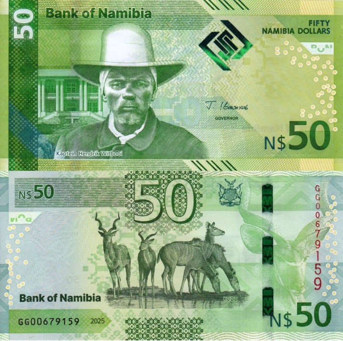 NAMIBIA 50 dollars 2025 UNC!!!