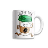 Cana alba personalizata, Coffee Time, INOVATIX&reg;. 330ml