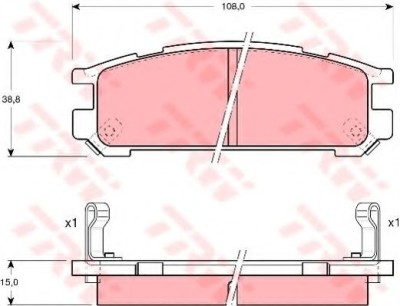 Set placute frana,frana disc SUBARU LEGACY III Combi (BE, BH) (1998 - 2003) TRW GDB990 foto