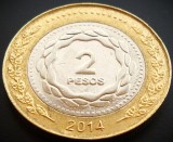 Cumpara ieftin Moneda bimetal 2 PESOS - ARGENTINA, anul 2014 * cod 1987