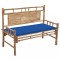 vidaXL Bancă de grădină cu pernă, 120 cm, bambus 3063886