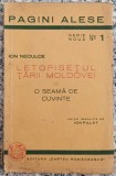 Letopisetul Tarii Moldovei, O seama de cuvinte - Ion Neculce