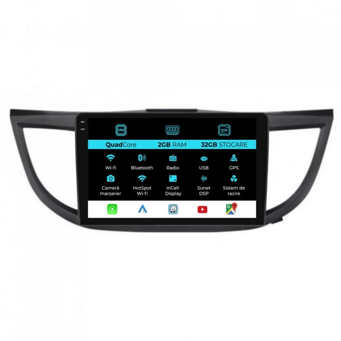 Navigatie Dedicata Honda CR-V (2012-2016), 9Inch, 2Gb Ram, 64Gb Stocare, Carplay