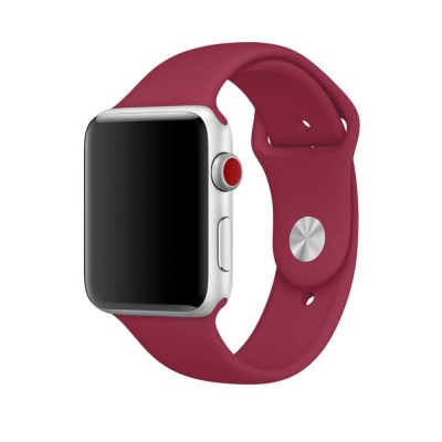 Curea silicon pentru Apple Watch 38/40 mm, marimea S/M, seriile 1,2,3,4,5,6,7,8 rosu trandafir (rose red) foto