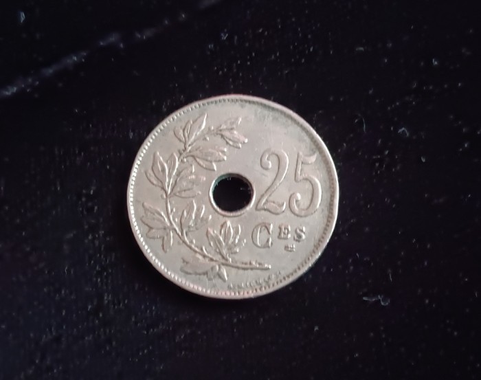 C50 - Moneda foarte veche - Belgia - 25 centimes - 1922
