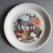 Farfurie decorativă vintage de colecție, ceramică, design Giovanni De Simone, produsă de Ceraminter pentru Autogrill, anii &rsquo;80, Made in Italy, 25cm