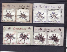 ROMANIA 2010 LP 1856 TARANTULE PERECHE SERII MNH foto