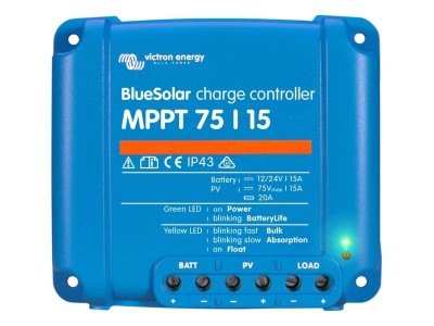 Incarcator solar MPPT 75/15 Bluesolar 15A Victron Energy, SCC075015060R SafetyGuard Surveillance foto