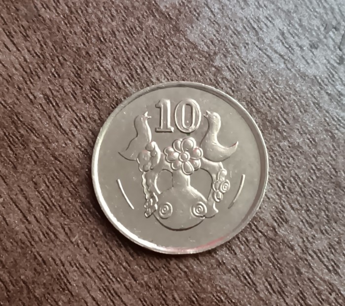 M3 C50 - Moneda foarte veche - Cipru - 10 centi - 1990