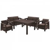 Cumpara ieftin Set mobilier gradina maro Keter Corfu Fiesta