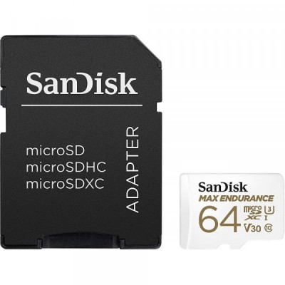 Card Memorie microSDXC SanDisk MAX Endurance, 64Gb, Clasa 10 / UHS-1 U3, Cu Adaptor SDSQQVR-064G-GN6IA foto