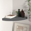 VidaXL Raft colțar de perete, gri extralucios, 35 x 35 x 3,8 cm, MDF 323913