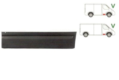 Panou reparatie usa VW TRANSPORTER (T4)/CARAVELLE/MULTIVAN, 07.1990-.2003 model Scurt/Mijlociu, partea dreapta, parte inferioara , usa fata ; inaltim foto