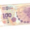 Bancnota Argentina 100 pesos 2015 seria Q, stare relativ buna