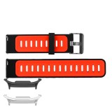 Curea silicon compatibila cu Samsung Galaxy Watch8 40mm, Negru/Rosu