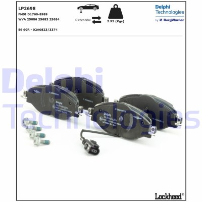 DELPHI LP2698 set placute frana,frana disc foto