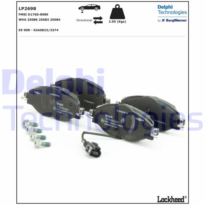 DELPHI LP2698 set placute frana,frana disc