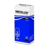 Set 10 Becuri Auto Neolux W5W 12V, W2.1x9.5D, Lumini Pozitie, Semnalizare
