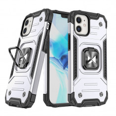 Husa Wozinsky Ring Armor Kickstand Tough Rugged Cover Pentru IPhone 12 Mini Argintiu 9111201919174