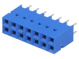 Soclu PCB-PCB Mamă Dubox 2,54mm 14 PIN THT Aurit Drept