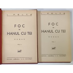 FOC IN HANUL CU TEI , roman de I. PELTZ , VOLUMELE I - II , 1934, EDITIE PRINCEPS *