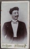 Foto veche CDV atelier Rudolf Kossyna / Reschitza / Resita / moda masculina