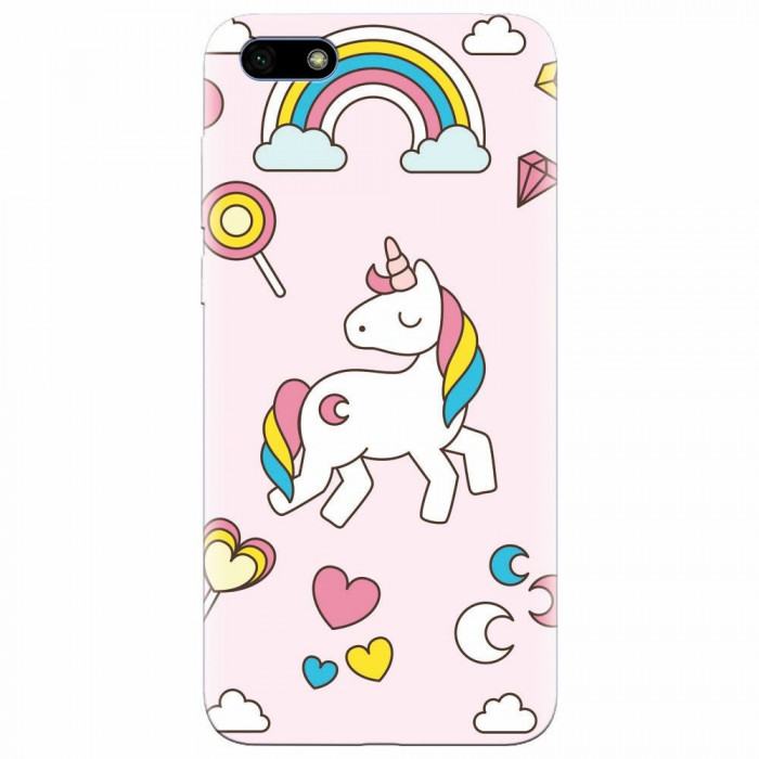 Husa silicon pentru Huawei Y5 2018, Cute Unicorn