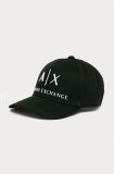 Armani Exchange șapcă culoarea negru, cu imprimeu