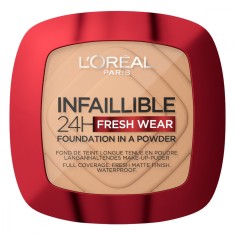 Pudra compacta Infaillible 24h Fresh Wear Golden Beige 220 Sand, 9g, L&#039;Oreal Paris